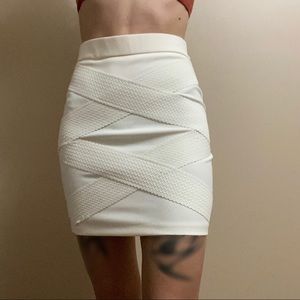 Off white high waisted pencil skirt